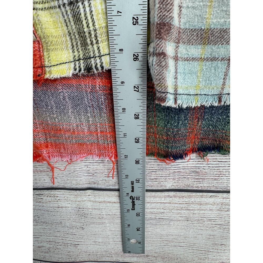 BDG Patchwork Flannel Button Down Shirt Womens Me… - image 10